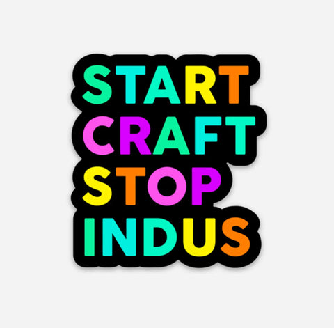 Sticker Start Craft Stop indus Klaxx Brewing