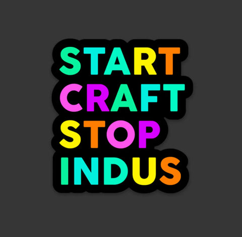 Sticker Start Craft Stop indus Klaxx Brewing